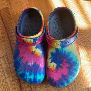 Tie-dye Crocs